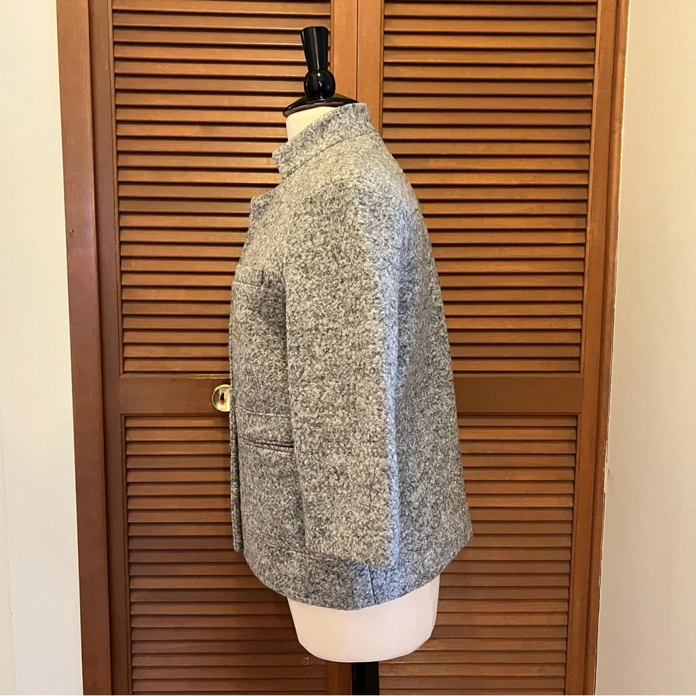 J. Crew Collection virgin wool Women's Gray Jacket 8